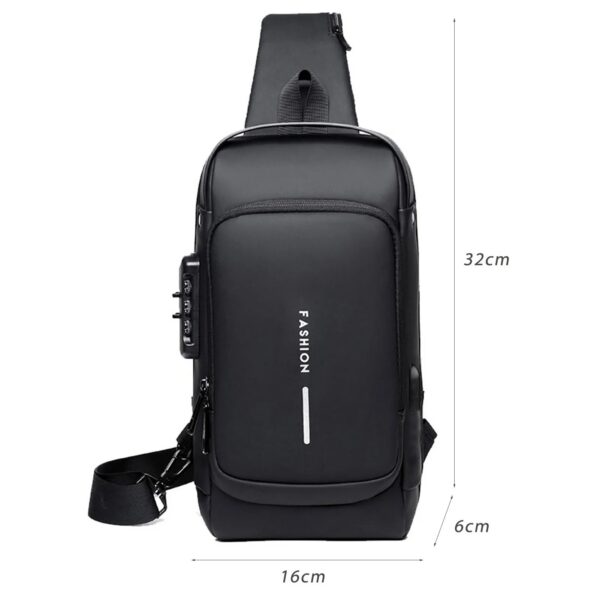 Bolso Mochila Antirrobo con Puerto USB – Impermeable, Seguro y Compacto para Uso Diario - Imagen 2
