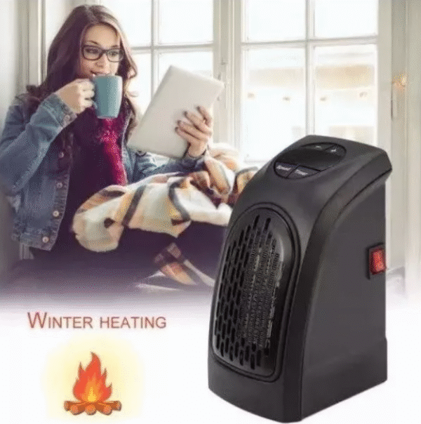 Calefactor Portátil Eléctrico de Aire Caliente – Regulable, Compacto y con Adaptador Incluido. - Imagen 2