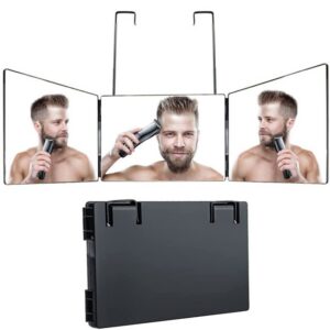 Espejo Triple de Autocorte – Corte de Cabello 360° en Casa, Portátil y Ajustable