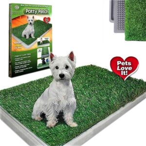 Baño para Mascotas XL Patty Patch – Césped Sintético, Antimicrobiano y Fácil de Limpiar